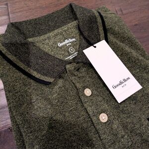 Target Goodfellow Green Marled Polo